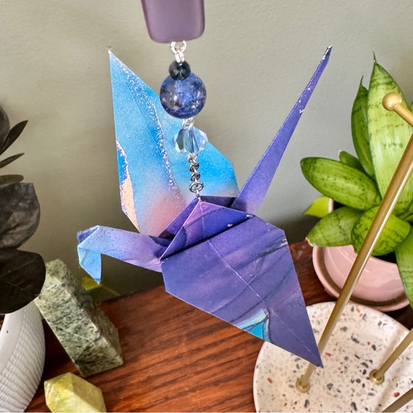 Origami Crane Ornament #1186 - Large - Picture 4 of 5